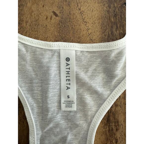 Athleta Women's White Sleeveless Racerback Tank Top Size Small - Picture 4 of 4